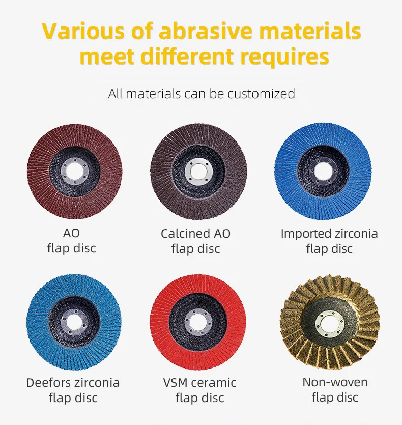 DORIS Quality Assurance Aluminum Oxide Sanding Flap Disc Factory Price for Wood Metal Stainless Steel With Free Sample
