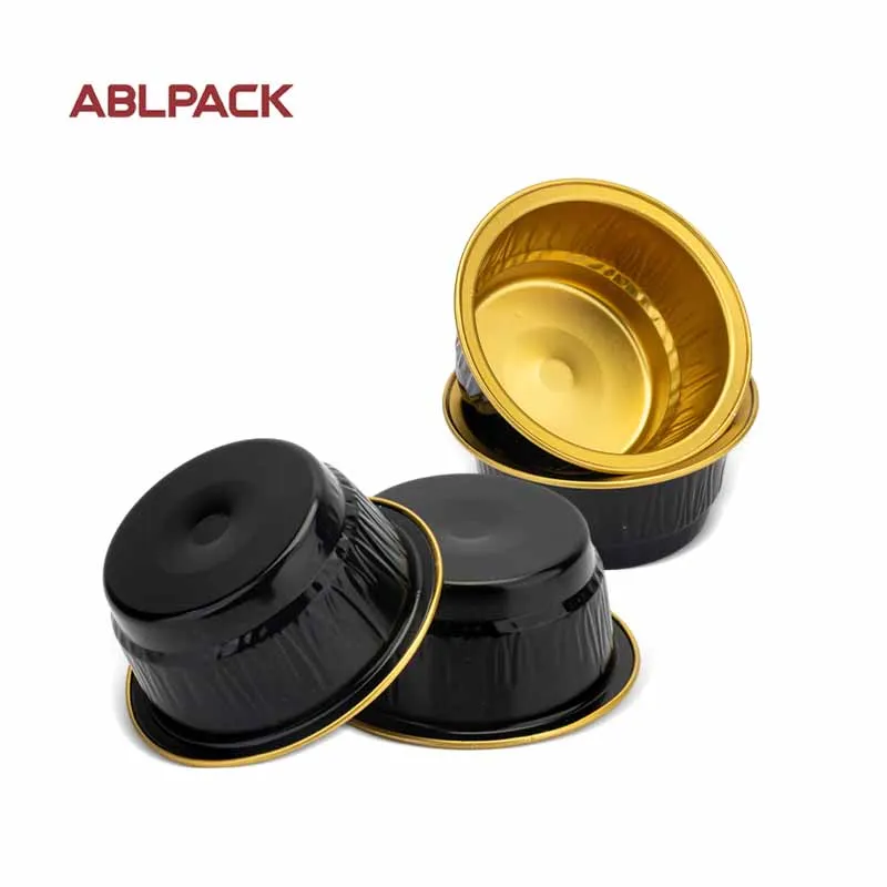 50ml Custom Aluminum Foil Container Dessert Take Away Food Container Packing Recyclable Foil Containers For Baking