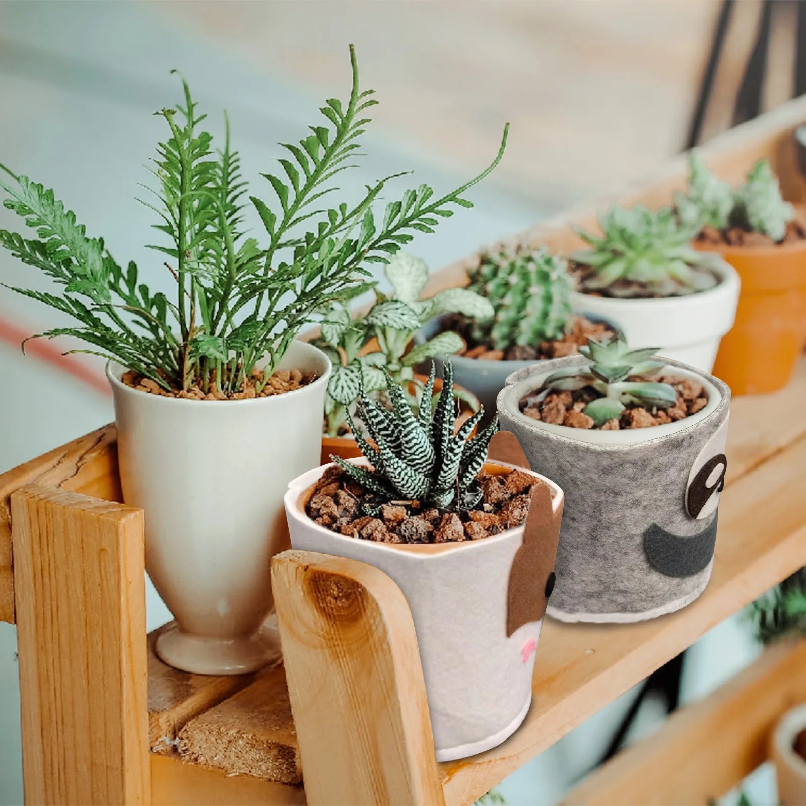 Цветочные горшки с мультяшными животными домашнее украшение миниатюрная модель для рабочего стола цветочный горшок суккулентов ручной работы в горшке