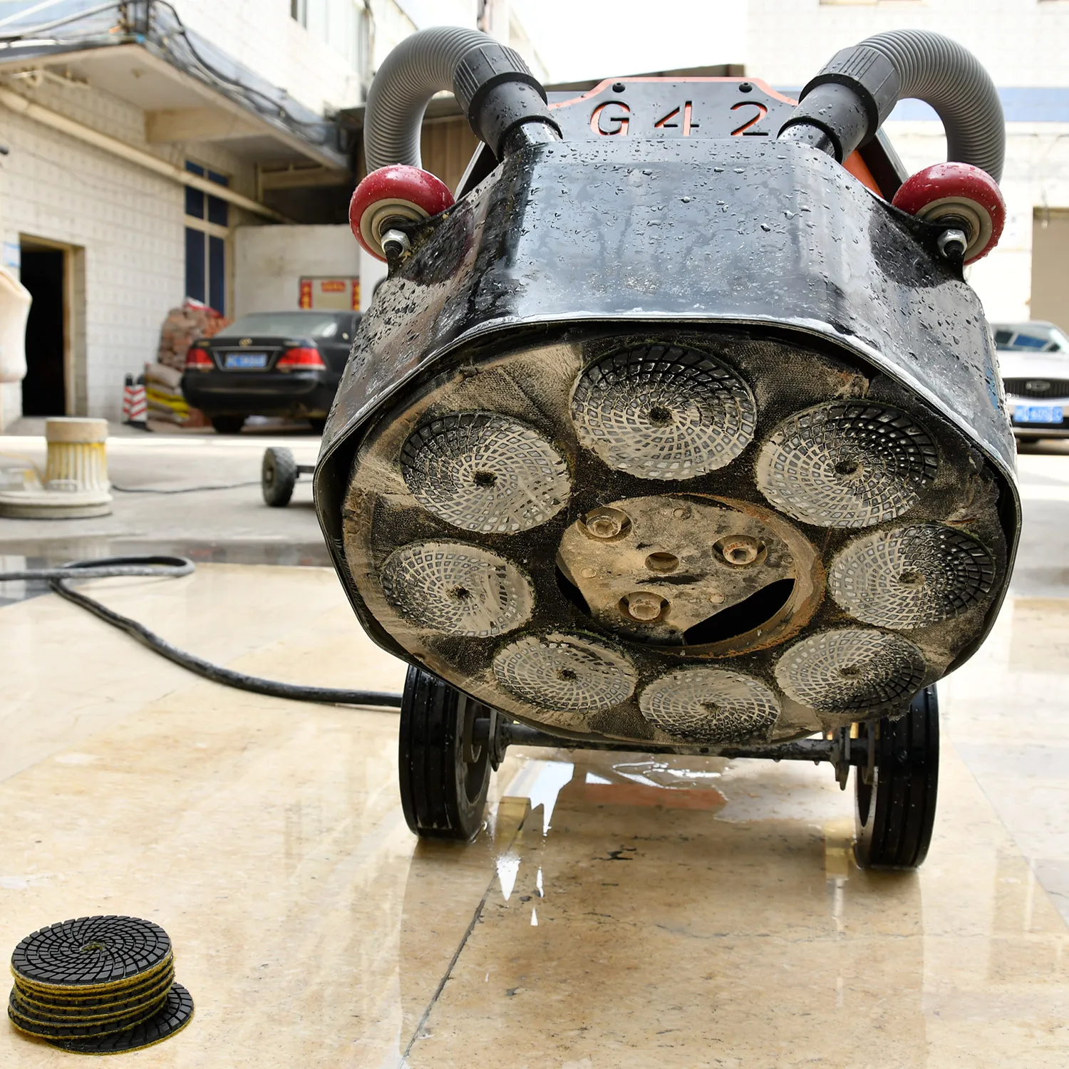 Новое поступление, 5,5 лошадиных сил, 17 дюймов, шлифовальная машина для каменного пола, очистка гранита, мрамора