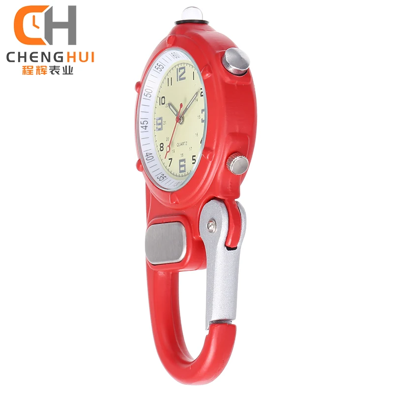 Customized Logo Vintage Clock Mountaineer Fob Medical Sports Watches Carabiner Clip Pocket Watch