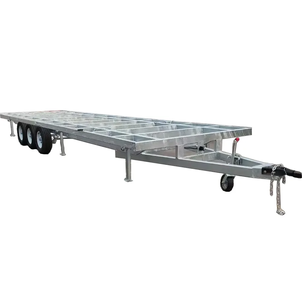3500kg Rated Electric Brake Hot Dip Galvanized Tiny House Trailer Frame Size 5800mmx2400mm