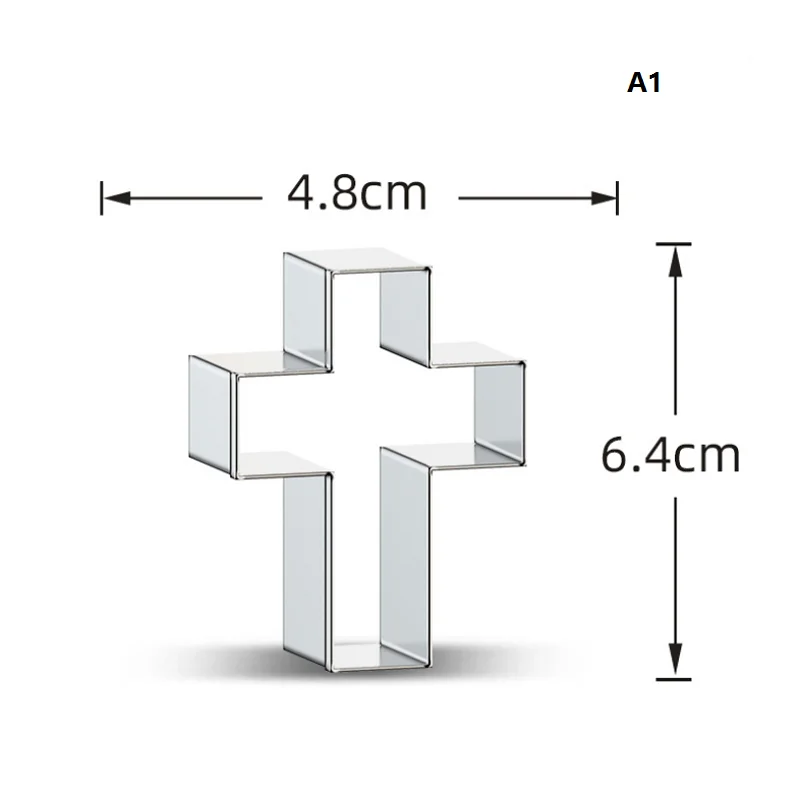 Easter series stainless steel holy cross cookie cutter cake biscuit mold