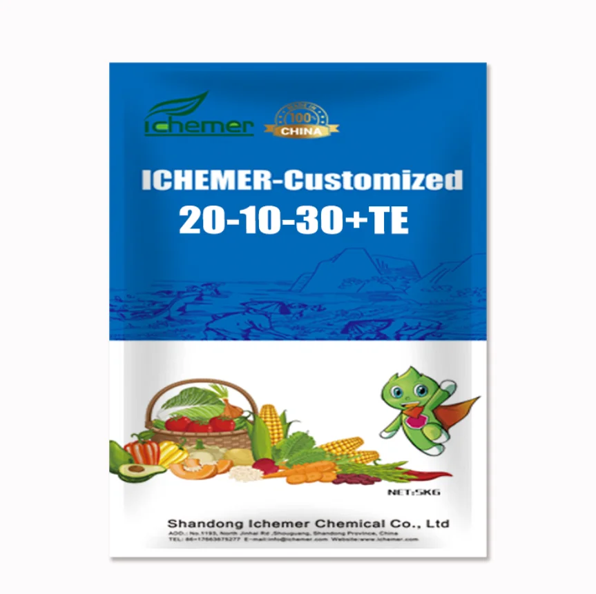 Agricultural Used Marco Element NPK+TE Granular Water Soluble Organic Fertilizer- Ichemer customized fertilizer
