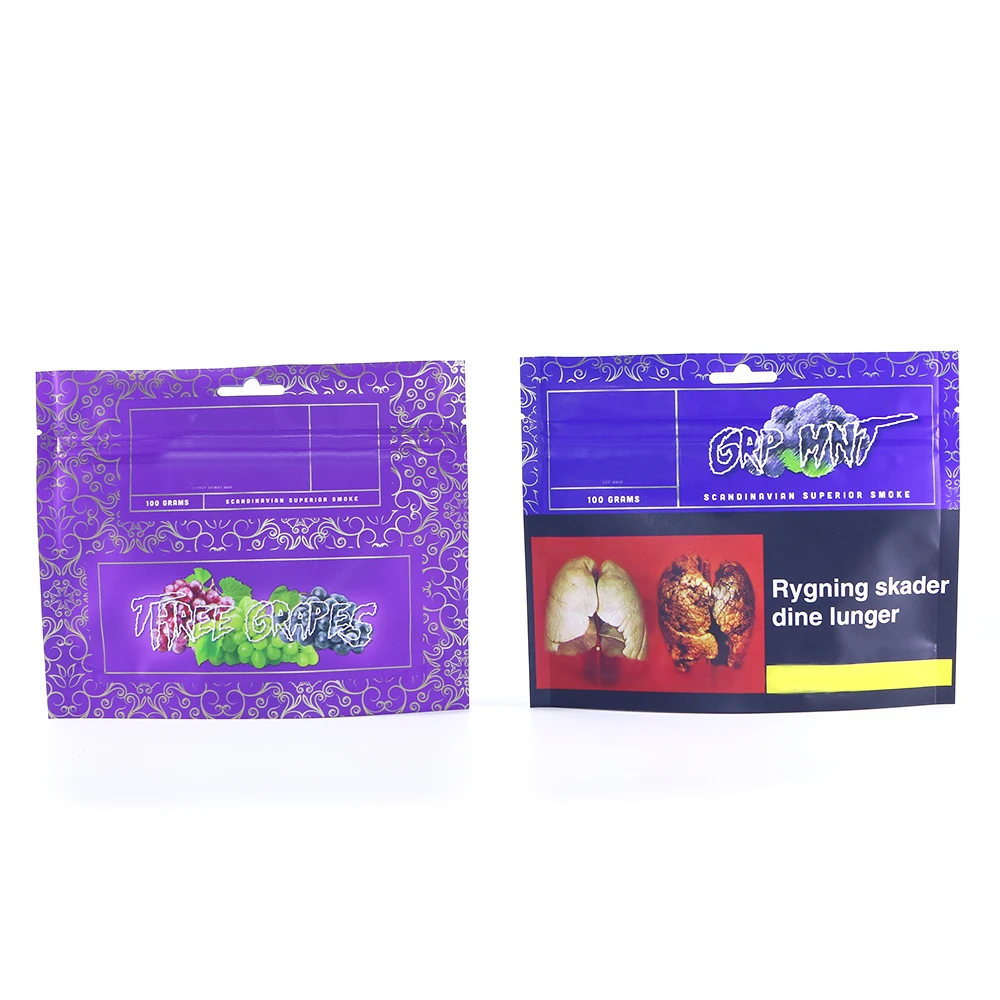 Wrap Bags Compostable Customized Colorful Printing Smelly Proof Moisture Plastic Sealed Zip Lock Packing Tobacco Smoke Cigar