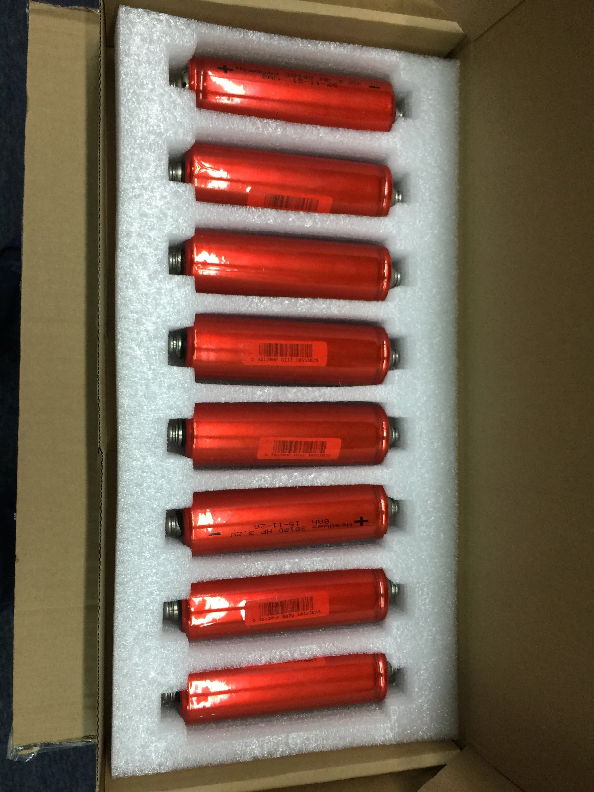 200A High Rate Headway  38120 Battery  3.2V   8Ah 38120HP Rechargeable LiFePO4 Battery