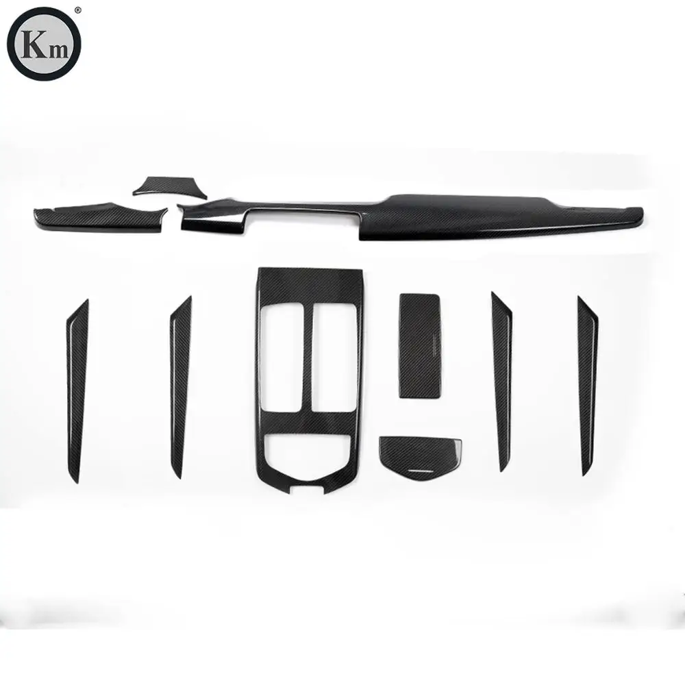 KM для 2013-2016 Maserati Quattroporte M156 карбоновое волокно внутренняя панель приборной панели клейкая вставка типа 10