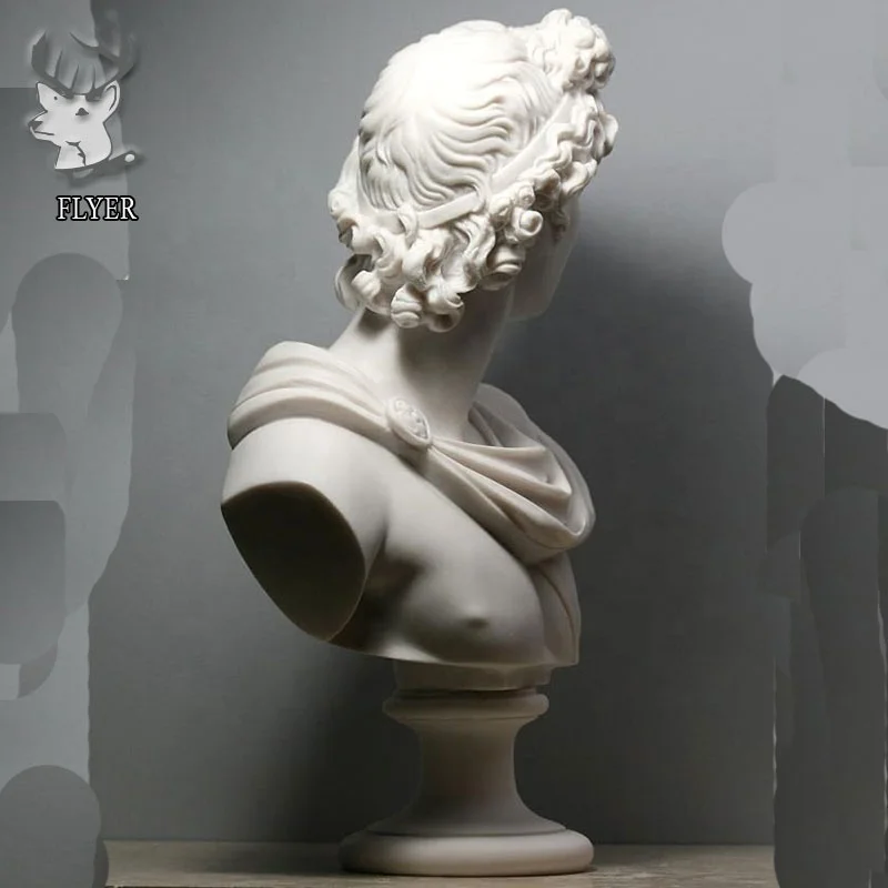 Indoor Outdoor Decoration European stone carving Statue Famous Western White Marble Male Bust Sculpture