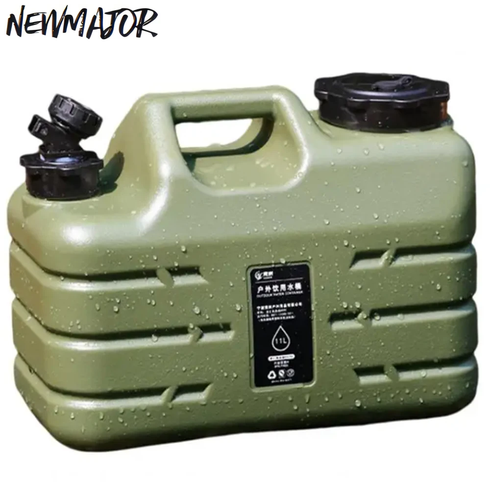 NEWMAJOR 11L-25L Camping Water Container Large Capacity Outdoor Water Bucket Portable Car Water Tank with Faucet for Camping
