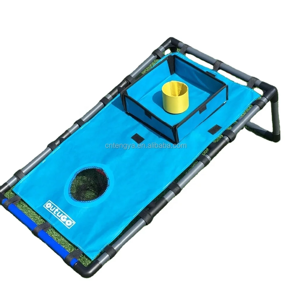 Indoor Outdoor 3 in 1 Plastic Ladder&cornhole bean bag &washer toss Combo outdoor game set