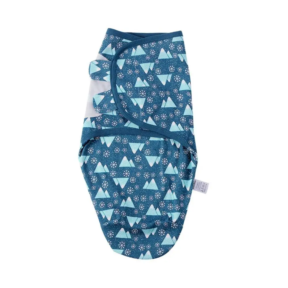 
Baby Organic Cotton Adjustable Infant Swaddle Wrap for Safe and Sound Sleep Newborn 