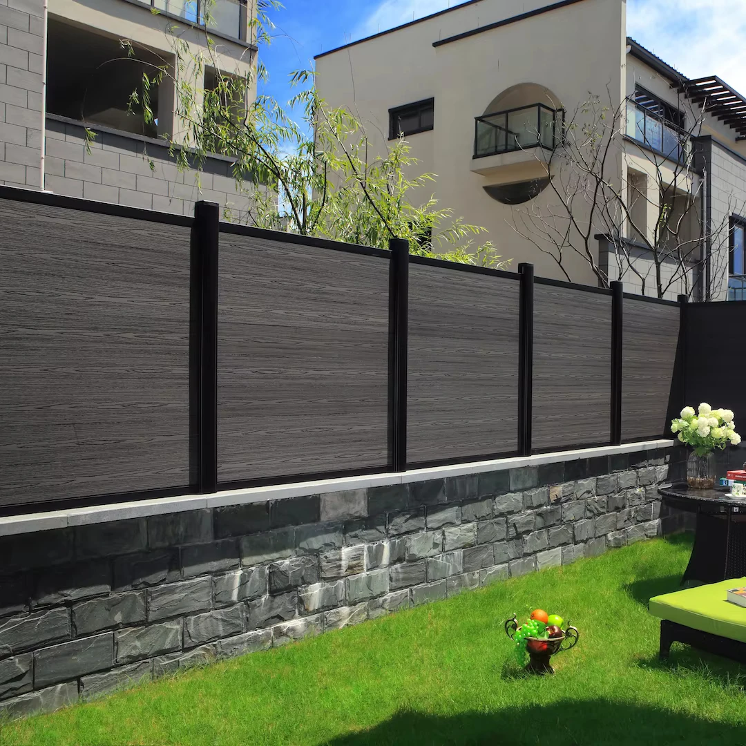 LANDING European Style 6-Foot WPC Composite Fence Panels Waterproof Garden Fence Boards