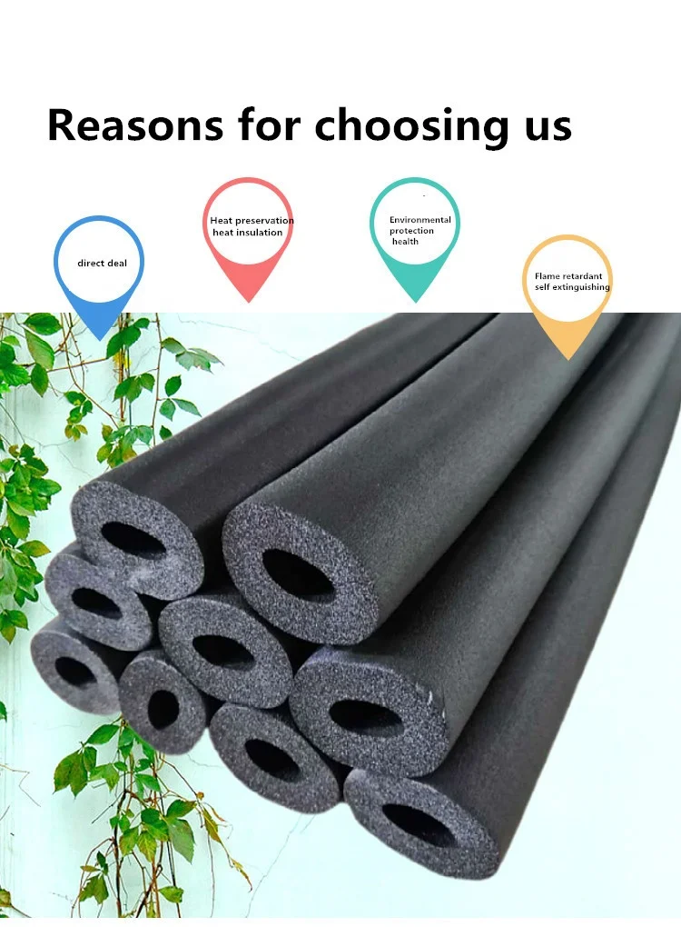 pvc /nbr rubber plastic insulation pipe foam tubes material for oil materials