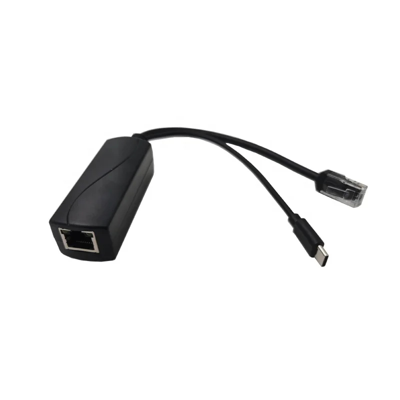 802.3af при стандартном Gigabit 1000 м TYPE-C разделитель POE 48V DC/DC 5V 3A инжектор для Точка беспроводного