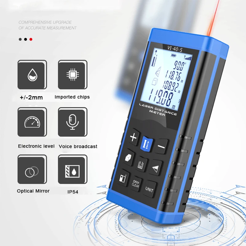 Multi-Function 100m Long Range Laser Distance Meter Mini Digital Length Measuring