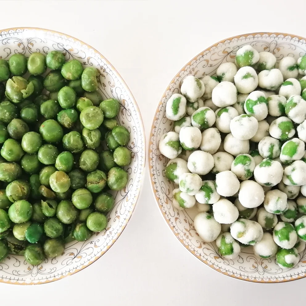
White wasabi pea Edamame snacks coated pea soybean Seeds 500g bag packing 