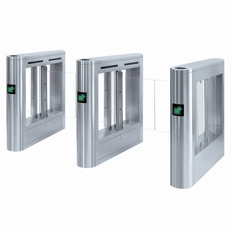 Stainless Barcode Qr Code Reader Security Turnstile Swing Barrier Gate For Access Control System