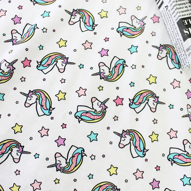 
High Quality 100%Cotton Baby Items Fabric Digital Printing Comfortable Soft Cotton Knitted Fabric 