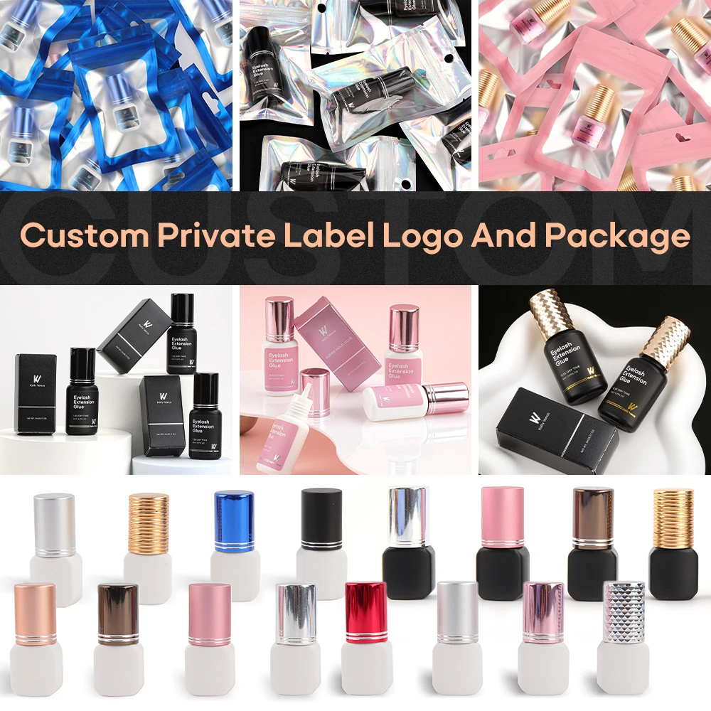 1s anti foundation waterproof oil resistant lash glue for eyelash extension lash adhesive glue private label eyelash glue