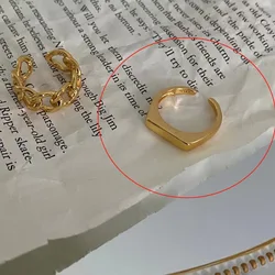 Ring female Japan and South Korea new personalized pig nose chain ring European and American net red retro fashion open index fi