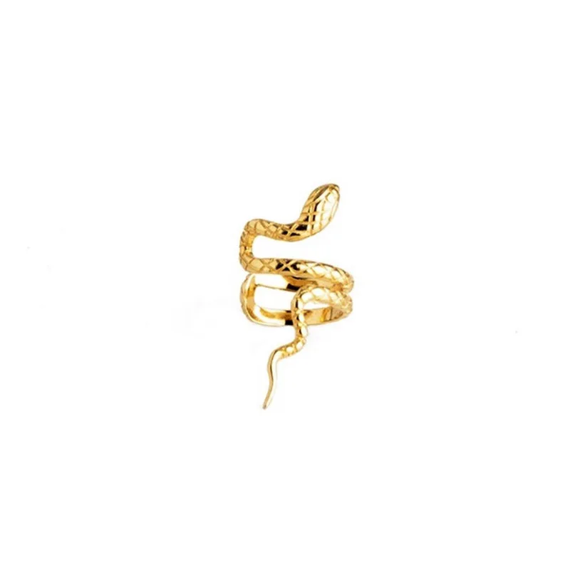 Carline topsale luxury snake 18k gold plated cuff earrings for women fine 925 sterling silver earring jewelry customization