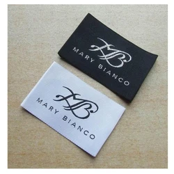 High Quality Centerfold Ironing Cloth Customized Black Satin Damask Cheap Wholesale Brand Garment Accessories Custom Woven Label