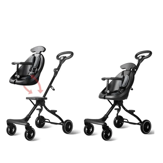 China good quality 360 universal wheels baby pram with carseat easy floding light weight baby carriage baobaohao baby stroller