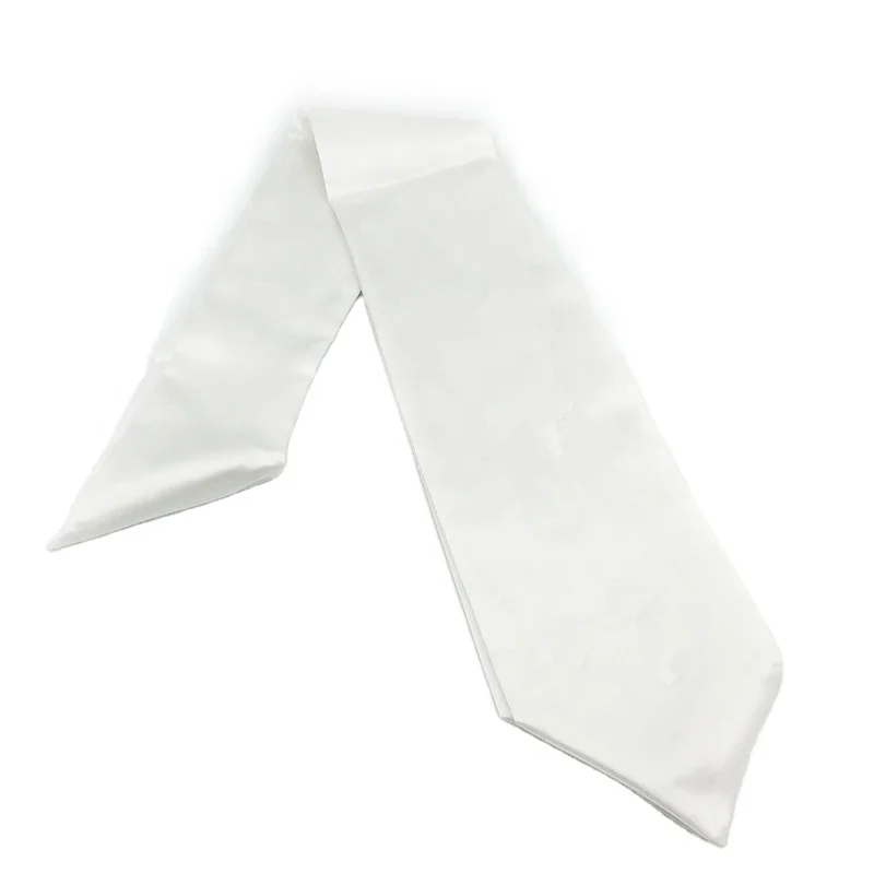 Polyester Plain Kids Size Graduation Stoles White