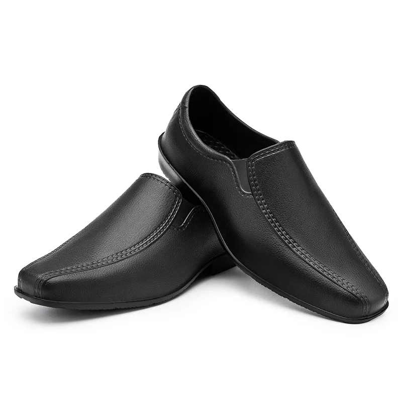 2024 Leather Chef Shoes for Men and Women Unisex Waterproof Anti-Slip Breathable EVA Outsole Safety Clogs Shoes