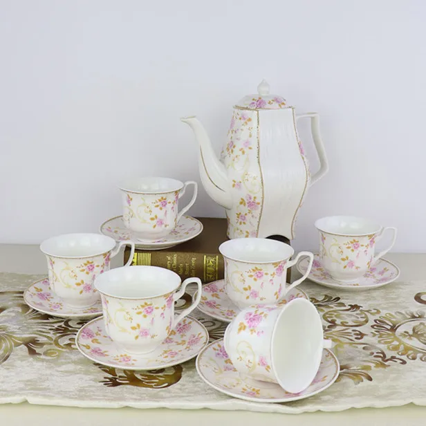 high quality bone porcelain coffee cups vintage ceramic cups on-glazed advanced tea cups and saucers sets luxury gifts
