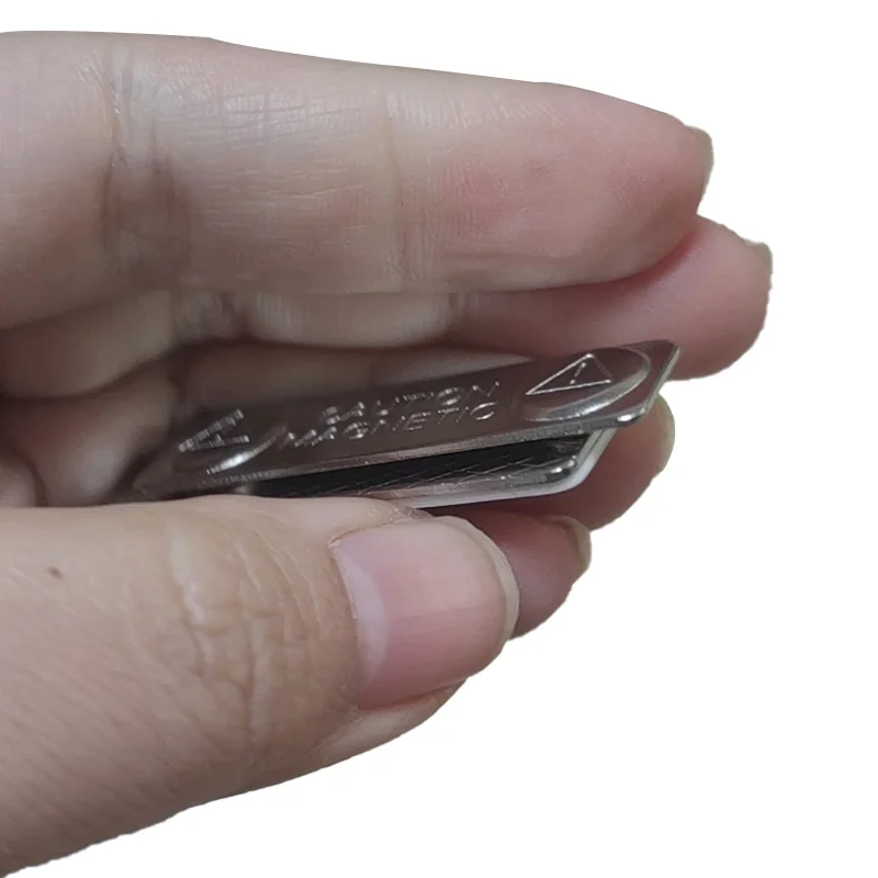 Steel Plate Two Magnets Inside Metal Magnetic Name Tag Name Badge