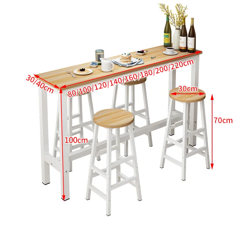 
Simple Modern Wooden Gold Casual Writing Desk Bar Furniture High Top Tables For Living Home 