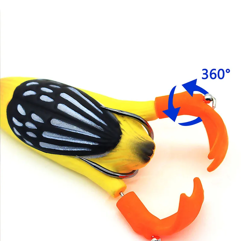 THORFORCE 9.5cm 12g Propeller Flipper Duck Rotating Tractor Soft Fishing Artificial Plastic Topwater Floating Lure Bait
