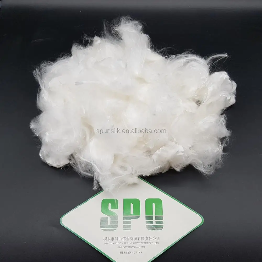 Silkworm cocoon 100% Silk Fiber Product Type tussah silk sliver,free sample