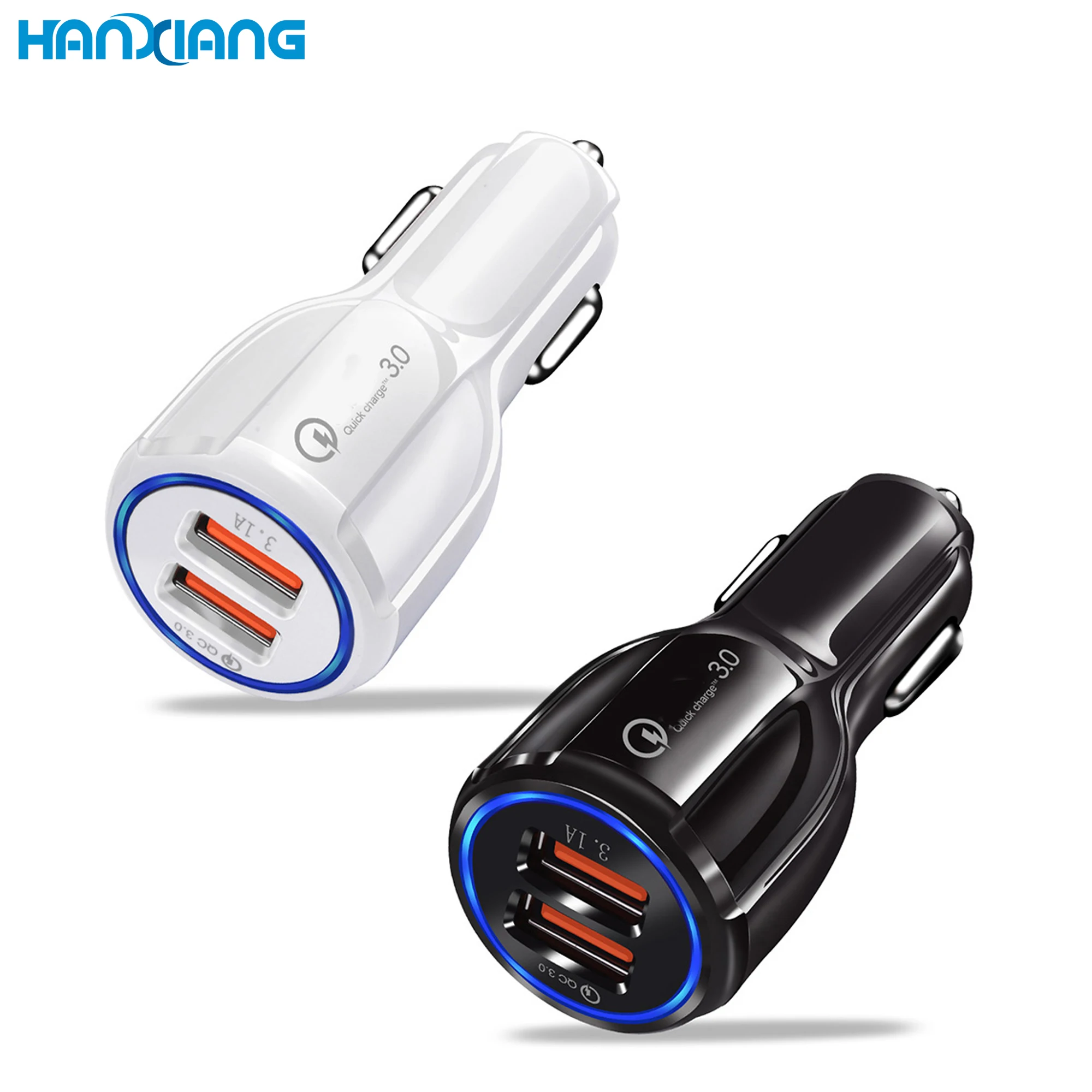 Gadgets 2021 Technologies High Speed Car Charger 3.0 Fast Charging 5V 6A Travel Accessories Mobile Phone Dual USB Car Charger