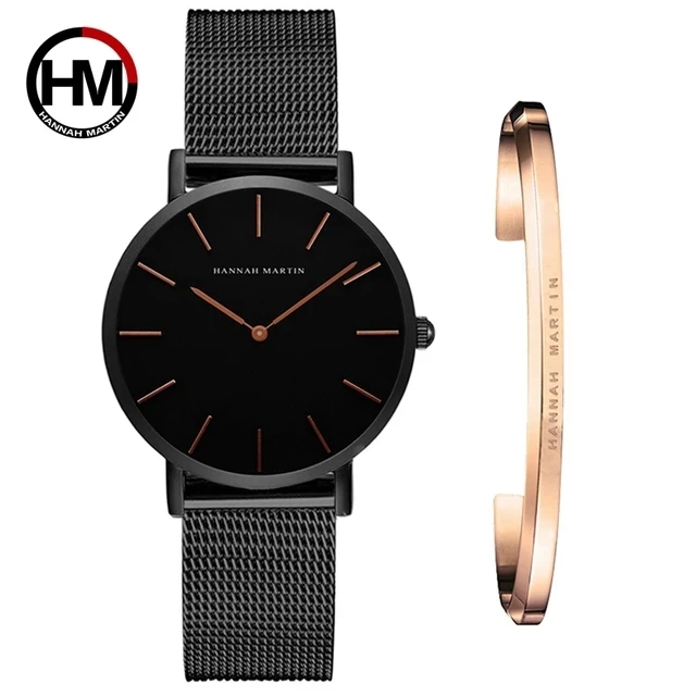 Japan Quartz Simple Design Waterproof Rose Gold Stainless Steel Mesh Band Lady Watches for Women Dropshipping white Dial Watch