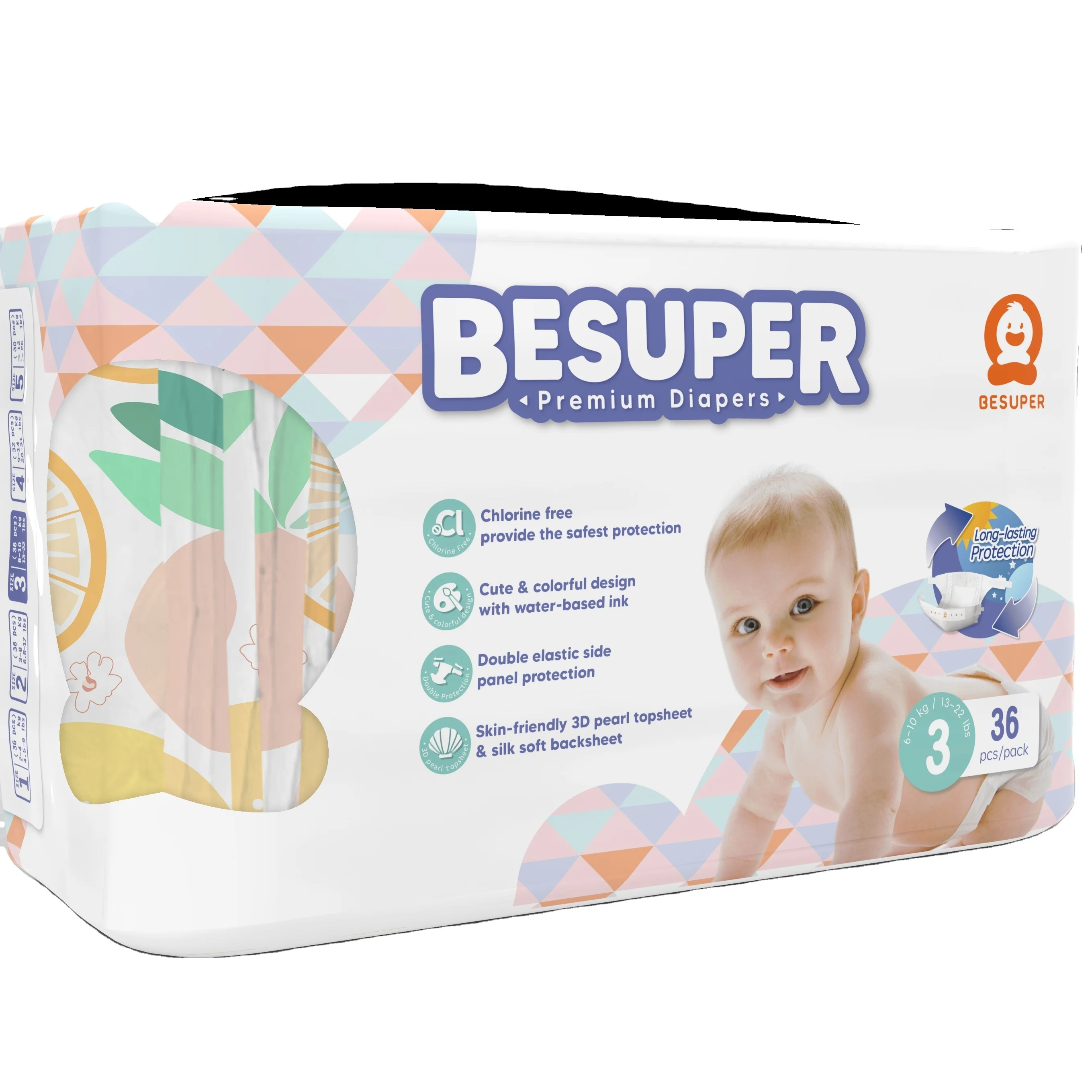 besuper Wholesale Price Custom Design Baby Diaper Manufacturers
