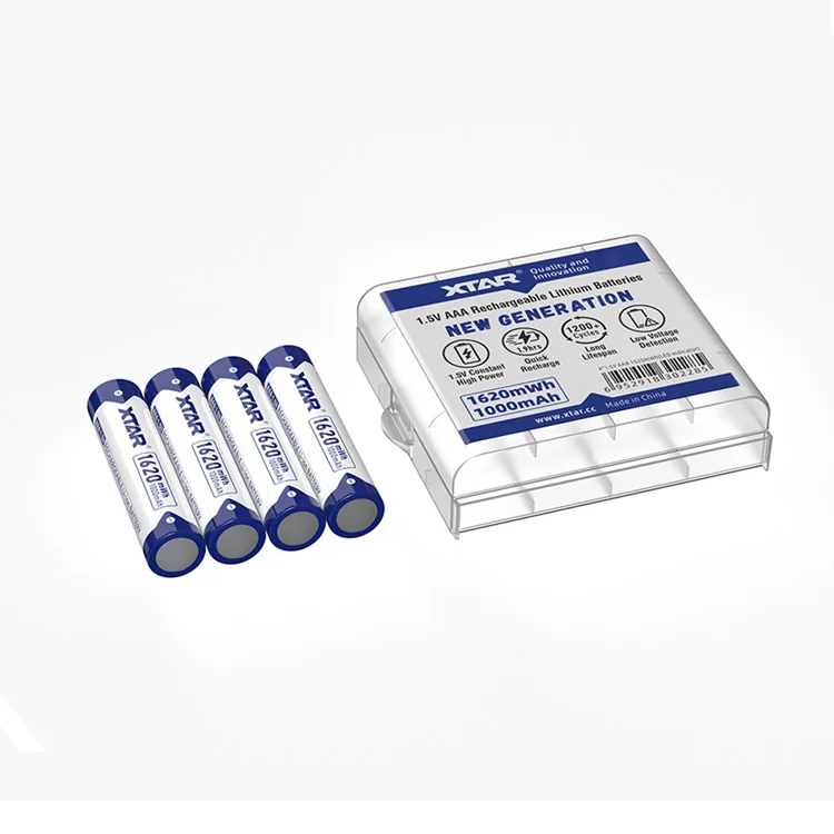 XTAR 1.5V Lithium ion 4150mWh AA and AAA 1620mWh Rechargeable Batteries