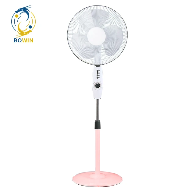 Noiseless Motor Working Air Cooling Fan 16 inch Electric Stand Fan Plastic Material Pedestal Fan