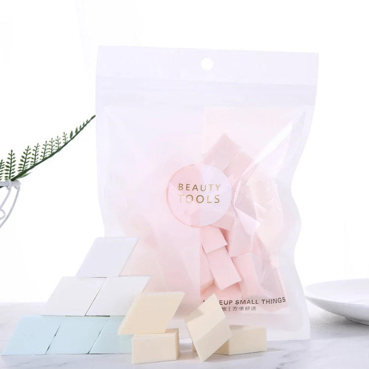 Lameila wholesale 15pcs Disposable Diamond block puff dry wet pink makeup sponge puff A80031