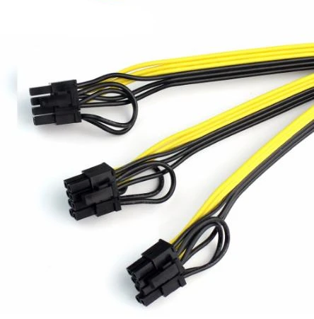 Кабель питания от 1 до 3 6p + 2p кабель адаптера 8pin GPU видеокарта провод 12AWG 18AWG кабели