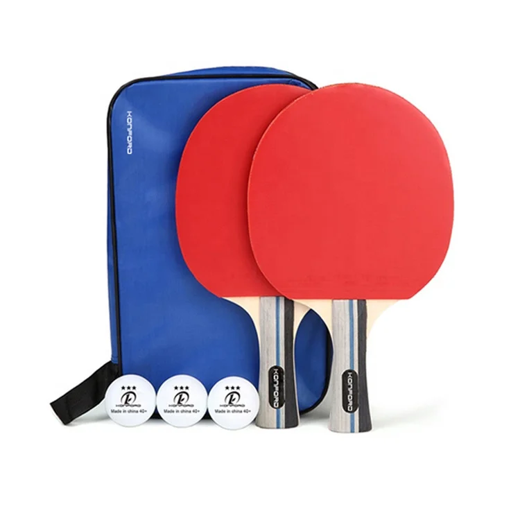 China made hot pingpong set 2 bat 3 balls table tennis kit custom logo print ping pong paddle