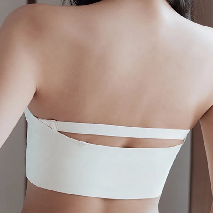 Women Seamless Wireless Front Closure Thick Cup Push up Comfort Invisible Bralette Wirefree Off Shoulder Outfit Strapless Bra