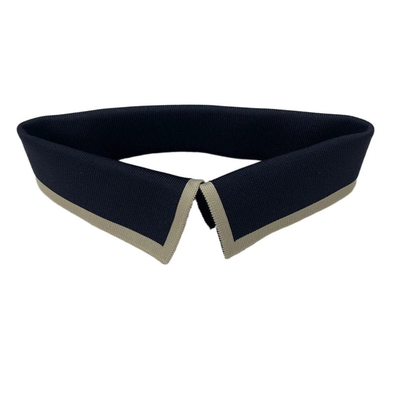 
Custom high quality polyester horizontal collar T-shirt ribbed cuffs and polo knit ribbed collar 