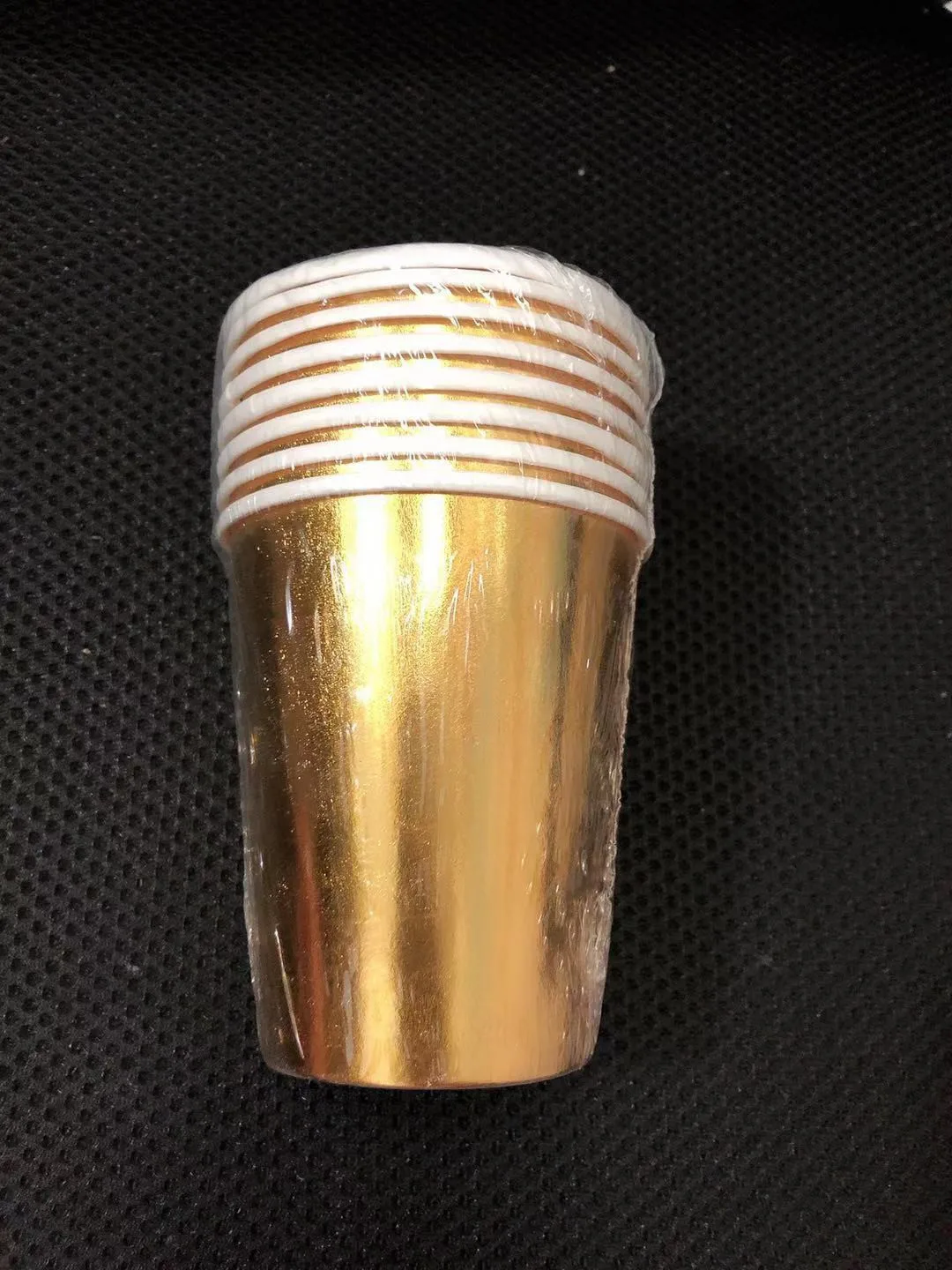 Full version gold birthday party tableware set paper towel paper tray paper cup disposable tableware