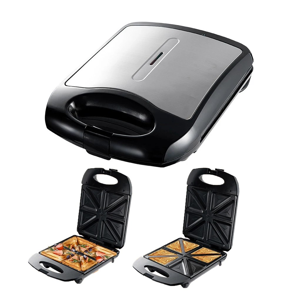 Factory Price 2 Slices Snack Mini waffle maker Electric Sandwich Panini Maker Non Stick Detachable Grill