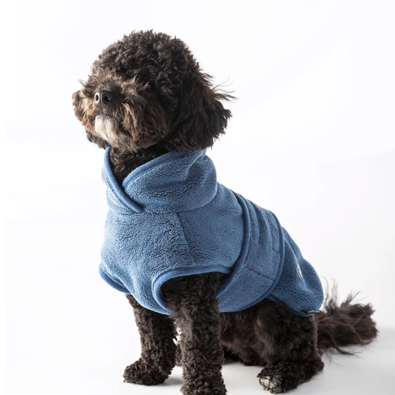 LS Customize Dog Drying Coat Microfiber Fast Drying Ultra Water Absorbent Dog Bathrobe Thick Dressing Gown