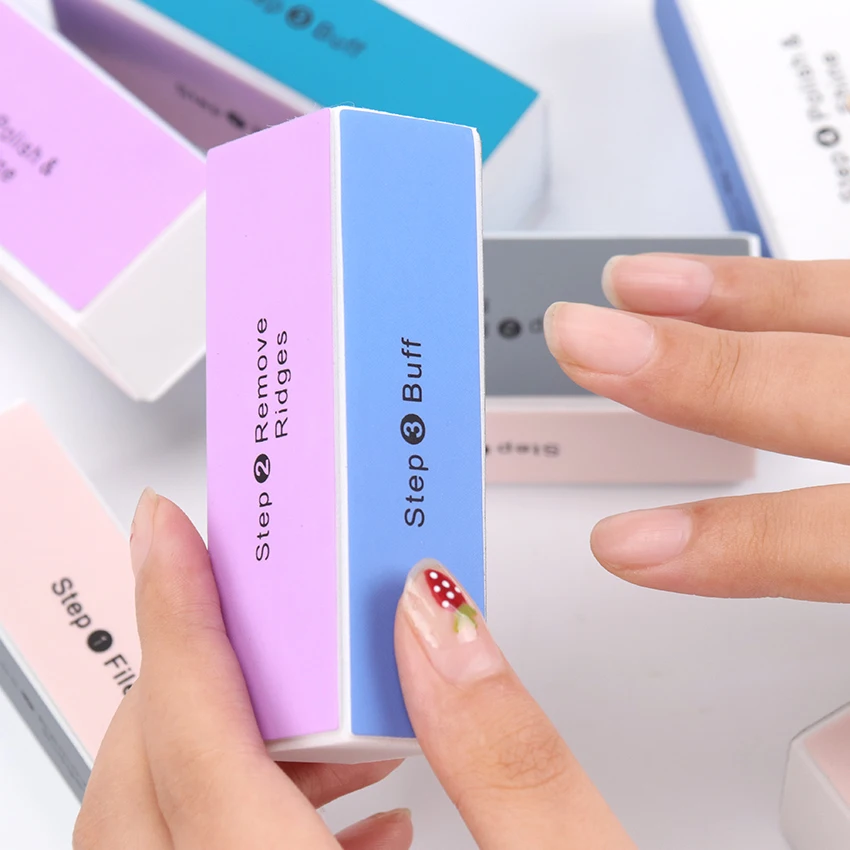 4 Sided Nail File 100/180 Sanding Nail Buffer Block DIY  Tips Polishing Nail Buffer Block