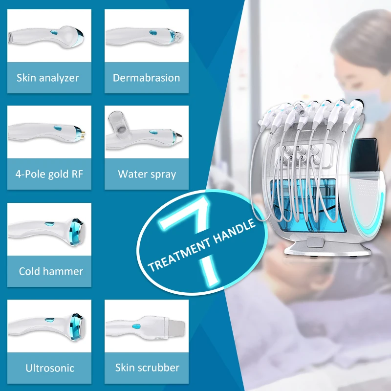 7 в 1 Анализирующая машина для увлажнения кожи подтяжки и отбеливания