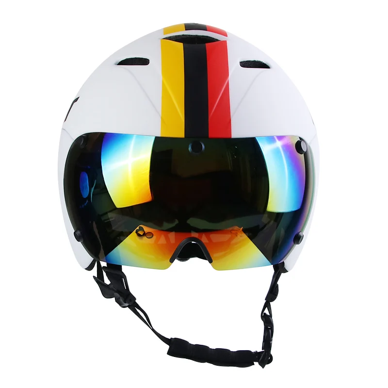 PMT factory direct triathlon helmet lightweight magnetic suction goggles integrated molding process bicycle helmet
